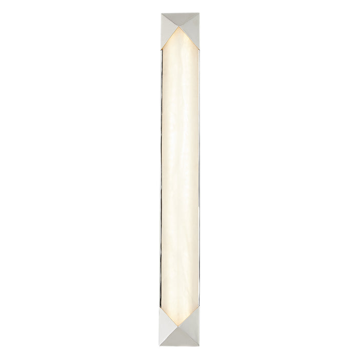 Caesar LED Vanity Polished Nickel/Alabaster-Bathroom Fixtures-Alora-Lighting Design Store