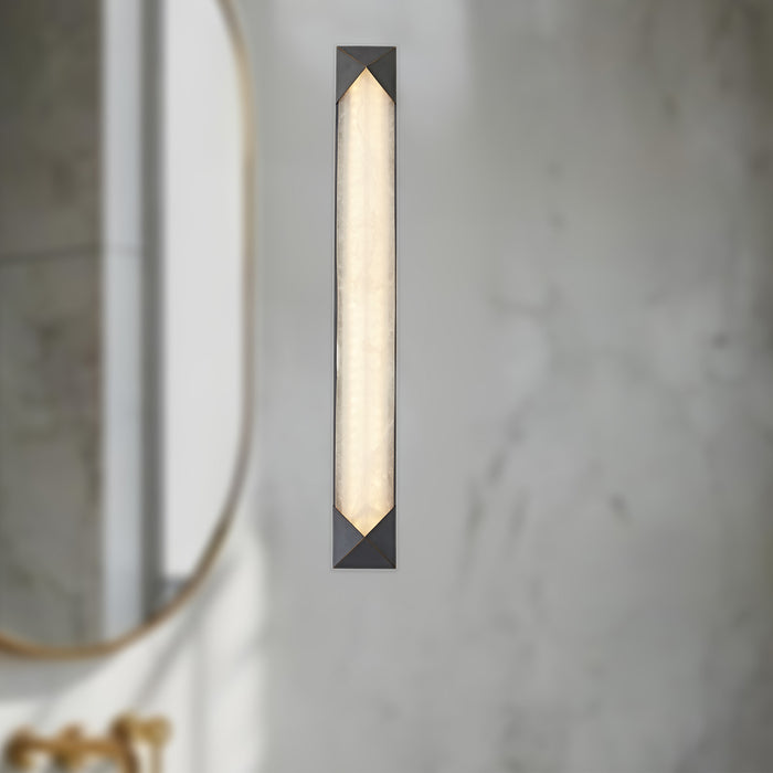 Caesar LED Vanity Urban Bronze/Alabaster-Bathroom Fixtures-Alora-Lighting Design Store