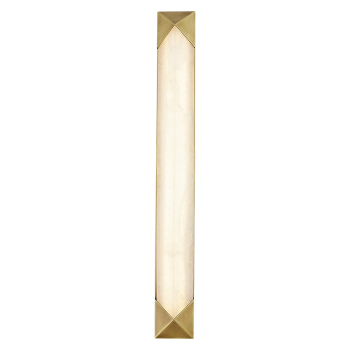 Caesar LED Vanity Vintage Brass/Alabaster-Bathroom Fixtures-Alora-Lighting Design Store