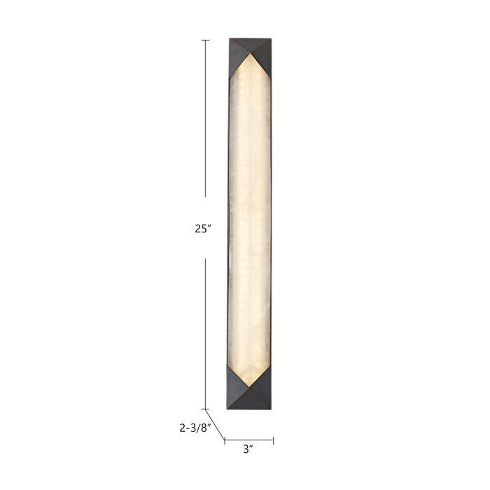 Caesar LED Vanity Urban Bronze/Alabaster-Bathroom Fixtures-Alora-Lighting Design Store
