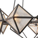 Cairo Eight Light Chandelier Ribbed Glass/Urban Bronze-Mid. Chandeliers-Alora-Lighting Design Store