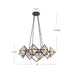 Cairo Eight Light Chandelier Ribbed Glass/Vintage Brass-Mid. Chandeliers-Alora-Lighting Design Store