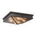 Cairo Four Light Flush Mount Ribbed Glass/Urban Bronze-Flush Mounts-Alora-Lighting Design Store
