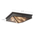 Cairo Four Light Flush Mount Ribbed Glass/Urban Bronze-Flush Mounts-Alora-Lighting Design Store