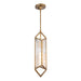 Cairo One Light Pendant Ribbed Glass/Vintage Brass-Mini Pendants-Alora-Lighting Design Store
