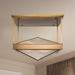 Cairo Four Light Semi Flush Mount Ribbed Glass/Vintage Brass-Semi-Flush Mts.-Alora-Lighting Design Store