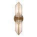 Cairo Two Light Vanity Ribbed Glass/Vintage Brass-Bathroom Fixtures-Alora-Lighting Design Store