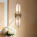 Cairo Two Light Vanity Ribbed Glass/Vintage Brass-Bathroom Fixtures-Alora-Lighting Design Store