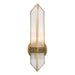Cairo One Light Wall Sconce Ribbed Glass/Vintage Brass-Sconces-Alora-Lighting Design Store
