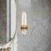 Cairo One Light Wall Sconce Ribbed Glass/Vintage Brass-Sconces-Alora-Lighting Design Store