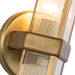 Cairo One Light Wall Sconce Ribbed Glass/Vintage Brass-Sconces-Alora-Lighting Design Store