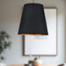 Calor Three Light Pendant Black Linen With Gold Parchment/Urban Bronze-Pendants-Alora-Lighting Design Store