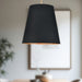 Calor Three Light Pendant Black Linen With Gold Parchment/Vintage Brass-Pendants-Alora-Lighting Design Store
