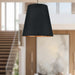 Calor Three Light Pendant Black Linen With Gold Parchment/Urban Bronze-Pendants-Alora-Lighting Design Store