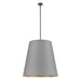 Calor Three Light Pendant Gray Linen Withgold Parchmen/Urban Bronze-Pendants-Alora-Lighting Design Store