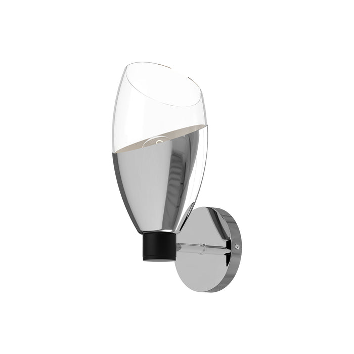 Capri One Light Vanity Chrome/Clear Glass-Sconces-Alora-Lighting Design Store