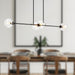 Cassia Four Light Linear Pendant Matte Black/Clear Glass-Linear/Island-Alora-Lighting Design Store