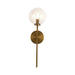 Cassia One Light Wall Vanity Aged Gold/Clear Glass-Sconces-Alora-Lighting Design Store
