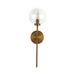 Cassia One Light Wall Vanity Aged Gold/Clear Glass-Sconces-Alora-Lighting Design Store