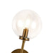 Cassia One Light Wall Vanity Aged Gold/Clear Glass-Sconces-Alora-Lighting Design Store
