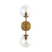Cassia Two Light Wall Vanity Aged Gold/Clear Glass-Sconces-Alora-Lighting Design Store