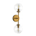 Cassia Two Light Wall Vanity Aged Gold/Clear Glass-Sconces-Alora-Lighting Design Store