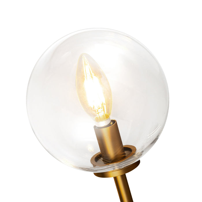 Cassia Two Light Wall Vanity Aged Gold/Clear Glass-Sconces-Alora-Lighting Design Store