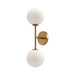 Cassia Two Light Vanity Aged Gold/Opal Matte Glass-Bathroom Fixtures-Alora-Lighting Design Store