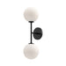 Cassia Two Light Vanity Matte Black/Opal Matte Glass-Bathroom Fixtures-Alora-Lighting Design Store