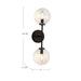 Cassia Two Light Wall Vanity Aged Gold/Clear Glass-Sconces-Alora-Lighting Design Store