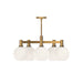 Castilla Five Light Chandelier Aged Gold/Opal Matte Glass-Mid. Chandeliers-Alora-Lighting Design Store