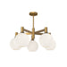 Castilla Five Light Chandelier Aged Gold/Opal Matte Glass-Mid. Chandeliers-Alora-Lighting Design Store