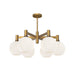 Castilla Six Light Chandelier Aged Gold/Opal Matte Glass-Mid. Chandeliers-Alora-Lighting Design Store