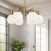 Castilla Six Light Chandelier Aged Gold/Opal Matte Glass-Mid. Chandeliers-Alora-Lighting Design Store