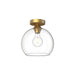 Castilla One Light Flush Mount Aged Gold/Clear Glass-Flush Mounts-Alora-Lighting Design Store