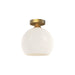 Castilla One Light Flush Mount Aged Gold/Opal Matte Glass-Flush Mounts-Alora-Lighting Design Store