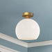 Castilla One Light Flush Mount Aged Gold/Opal Matte Glass-Flush Mounts-Alora-Lighting Design Store