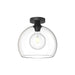 Castilla One Light Flush Mount Clear Glass/Matte Black-Flush Mounts-Alora-Lighting Design Store