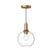 Castilla One Light Pendant Aged Gold/Clear Glass-Mini Pendants-Alora-Lighting Design Store
