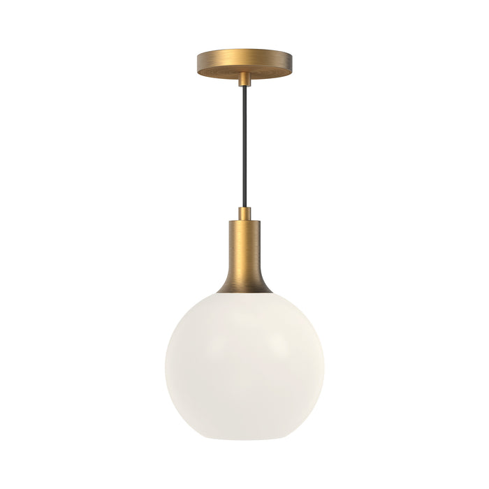 Castilla One Light Pendant Aged Gold/Opal Matte Glass-Mini Pendants-Alora-Lighting Design Store