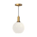 Castilla One Light Pendant Aged Gold/Opal Matte Glass-Mini Pendants-Alora-Lighting Design Store