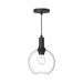 Castilla One Light Pendant Clear Glass/Matte Black-Mini Pendants-Alora-Lighting Design Store