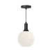 Castilla One Light Pendant Matte Black/Opal Matte Glass-Mini Pendants-Alora-Lighting Design Store