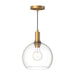 Castilla One Light Pendant Aged Gold/Clear Glass-Mini Pendants-Alora-Lighting Design Store