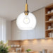 Castilla One Light Pendant Aged Gold/Clear Glass-Mini Pendants-Alora-Lighting Design Store