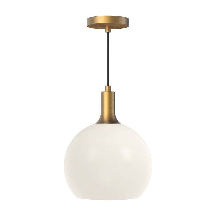 Castilla One Light Pendant Aged Gold/Opal Matte Glass-Mini Pendants-Alora-Lighting Design Store