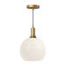 Castilla One Light Pendant Aged Gold/Opal Matte Glass-Mini Pendants-Alora-Lighting Design Store