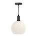 Castilla One Light Pendant Matte Black/Opal Matte Glass-Mini Pendants-Alora-Lighting Design Store
