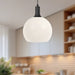 Castilla One Light Pendant Matte Black/Opal Matte Glass-Mini Pendants-Alora-Lighting Design Store