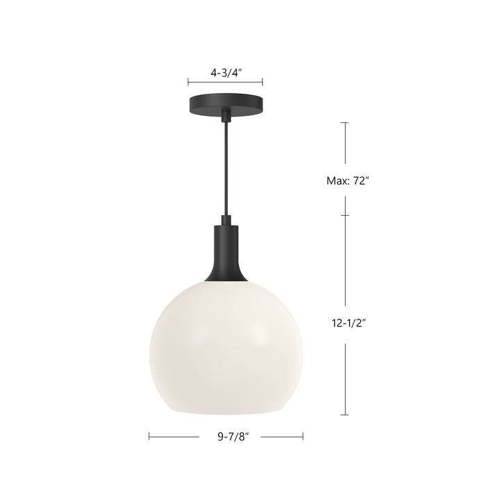 Castilla One Light Pendant Aged Gold/Opal Matte Glass-Mini Pendants-Alora-Lighting Design Store